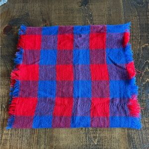 Red and Blue Checkered Infinity Scarf